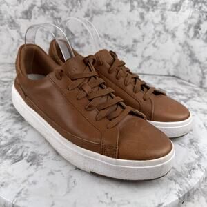 Kizik Mens Vegas Slip On Hands Free Sneakers Size 11 Chestnut Brown Leather